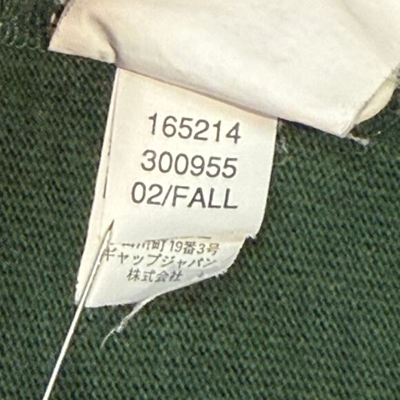 VINTAGE Y2K Gap Classic 100% Cotton Rugby Shirt in Forest Green Size XXL - Picture 5 of 6